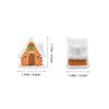6 pcs Christmas Moss Micro Landscape: Resin Gingerbread House Mini Snow Village Statue For Holiday Decor Xmas Party Ornament,
