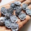 18mm ABS Pearl Flower Beads with Back Holes for Washable Multi-Color Garment and Home Decor