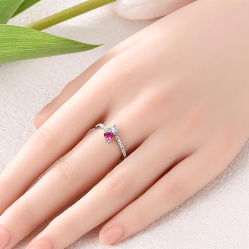 copper Authentic Pink Heart Arrow Rings Womens Anniversary Gift Engagement Rings for Women Mens Jewellery High Quality
