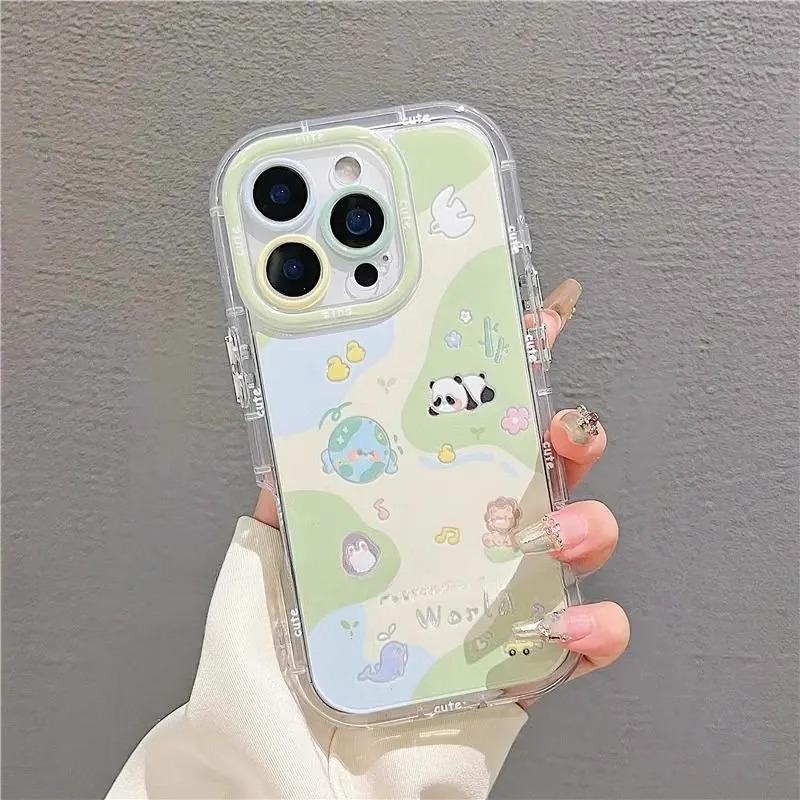 Animal Collection for Apple 16 Feather Cream Phone Case for IPhone15promax Cartoon 14/13 Personality