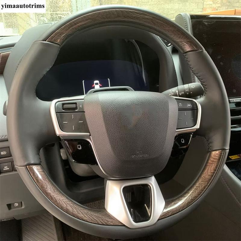 Steering Wheel Frame Decoration Cover Trim For Toyota C-HR CHR 2024 2025 ABS Black / Matte / Carbon Fiber Accessories Interior