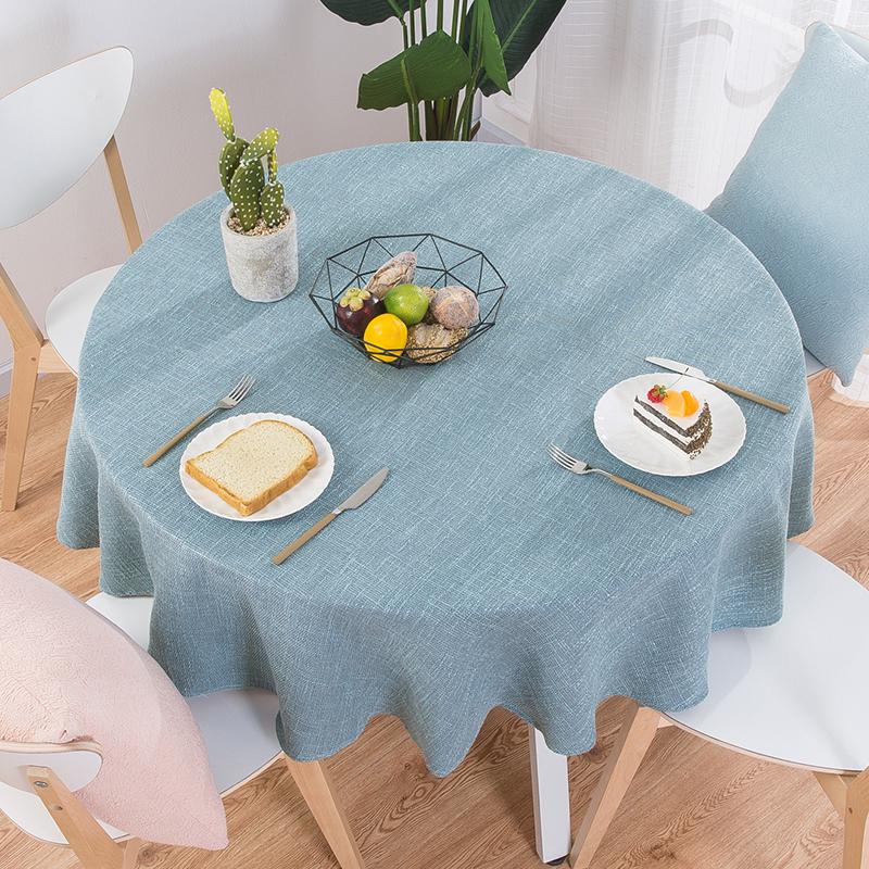 Proud Rose Cotton Linen Table Cloths Nordic Tea Coffee Tablecloths Round Table Cover for Round Table Wedding Party Decorations