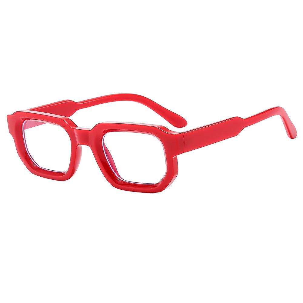 

Reading Glasses Frame Square Vintage Classic Women Men Anti-Blue Light Prescription Custom Optics Eyewear +0.50 to +6.0 plastic demo lens красный