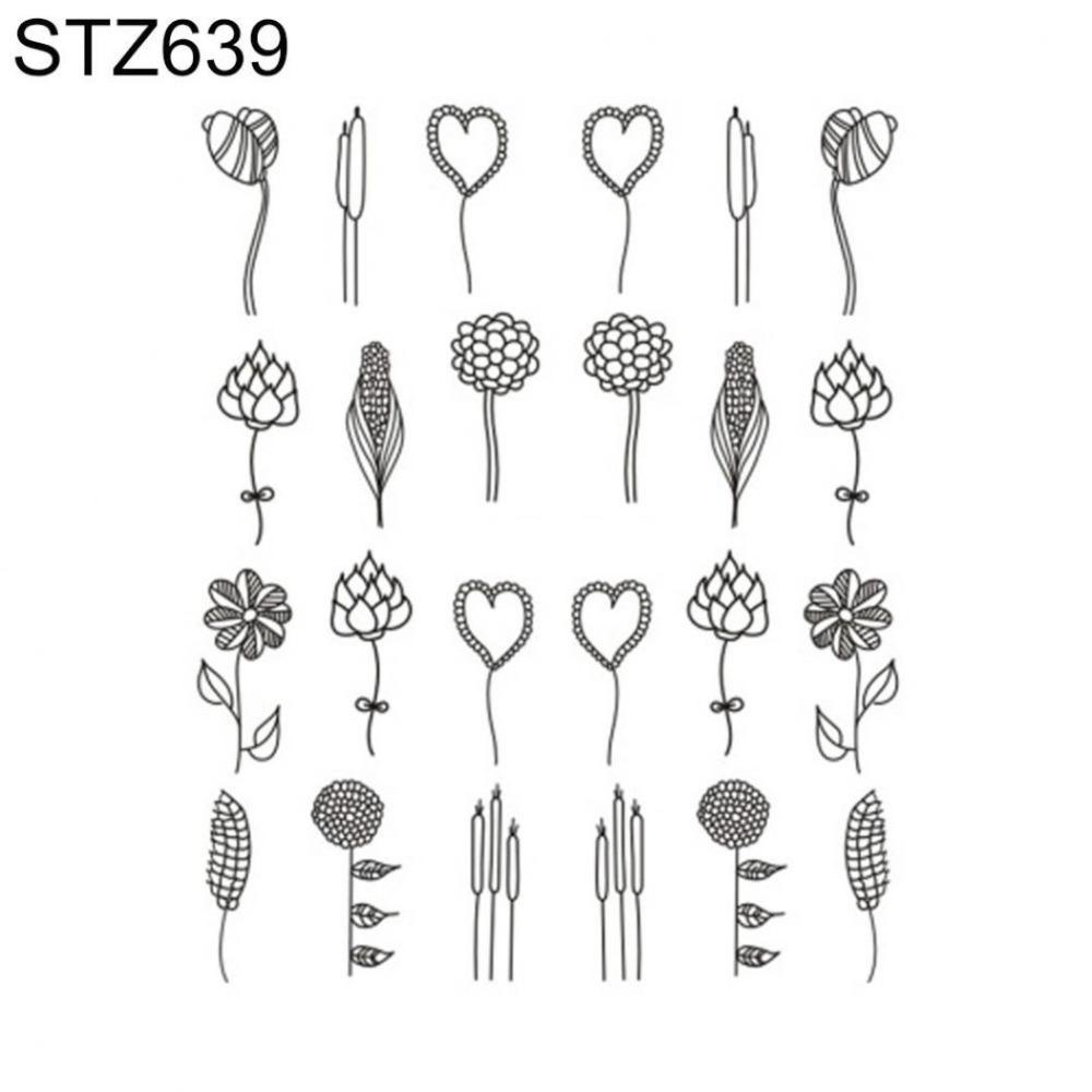 Floral Print Nail Decals Nail Art Decor Gel Polish Animal Sticker Manicure Foils