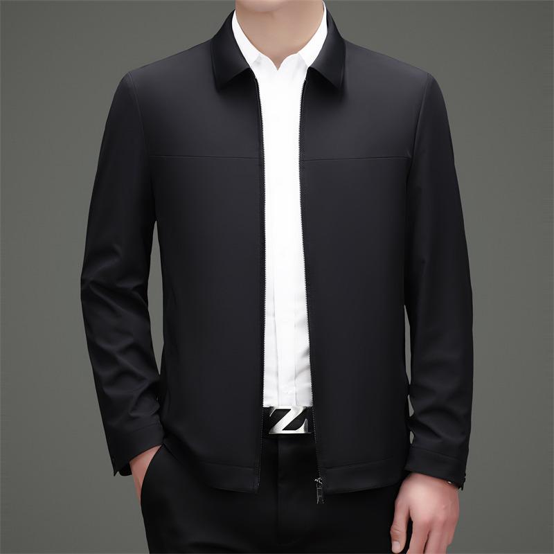 Spring 2026 Men's Lapel Business Jacket - Middle-aged and Dad Style
