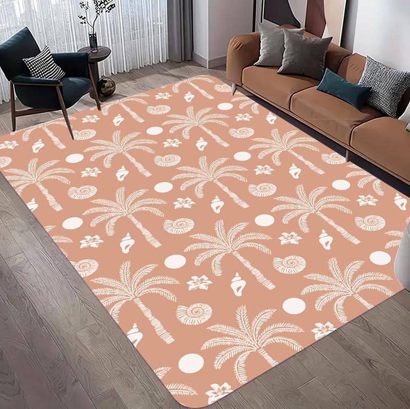 Coconut Tree Bohemian-style Printed Carpet Living Room Bedroom and Corridor Home Decoration Rugs Kitchen Non-slip Mat Door Mat