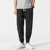 Men's Thin Solid Color Drawstring Lantern Pants Mid Waist Simple Sports Casual Pants