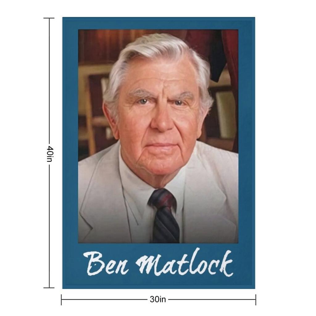 Cool Ben Matlock Lustiger TV-Anwalt Drama Weiß Retro Vintage 80er Jahre Sitcom Matlock, Personalisiert, Mode Sommer Überwurfdecke