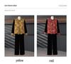 Spring Elegant Chinese-Style Velvet Three-Piece Suit for Middle-Aged and Elderly Women