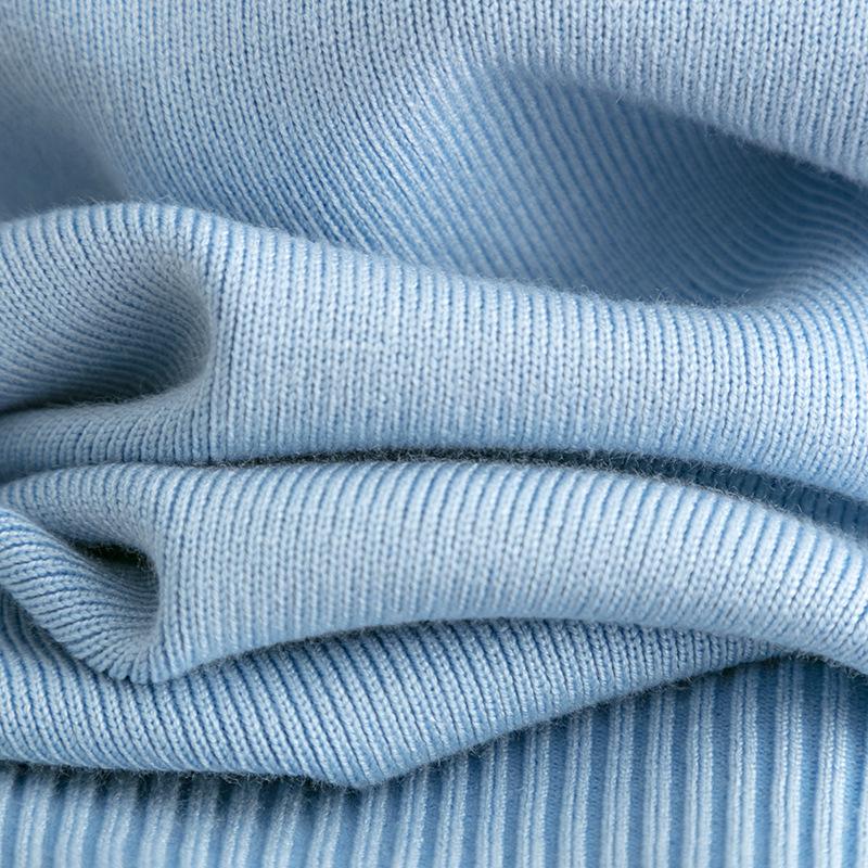 GMXIA Knitted Suit for Women's Autumn and Winter, A Two-piece Set of Solid-color High-neck Sweater and Half-length Body-hugging Skirt