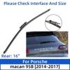 For Porsche Macan 95B 2014-2017 24"+20"+16" Front Rear Wiper Blades Windshield Windscreen Window Cutter Accessories 2015 2016