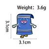 Blue Cartoon Little Person Brooch: Anti-Exposure Alloy Badge and Backpack Accessory