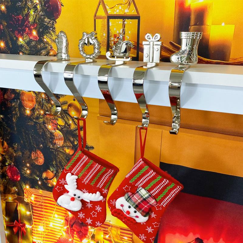 1 Stück eiserne Weihnachtshaken für Sockel und Ornamente, Metallhaken Typ B geeignet für saisonale Heimdekoration