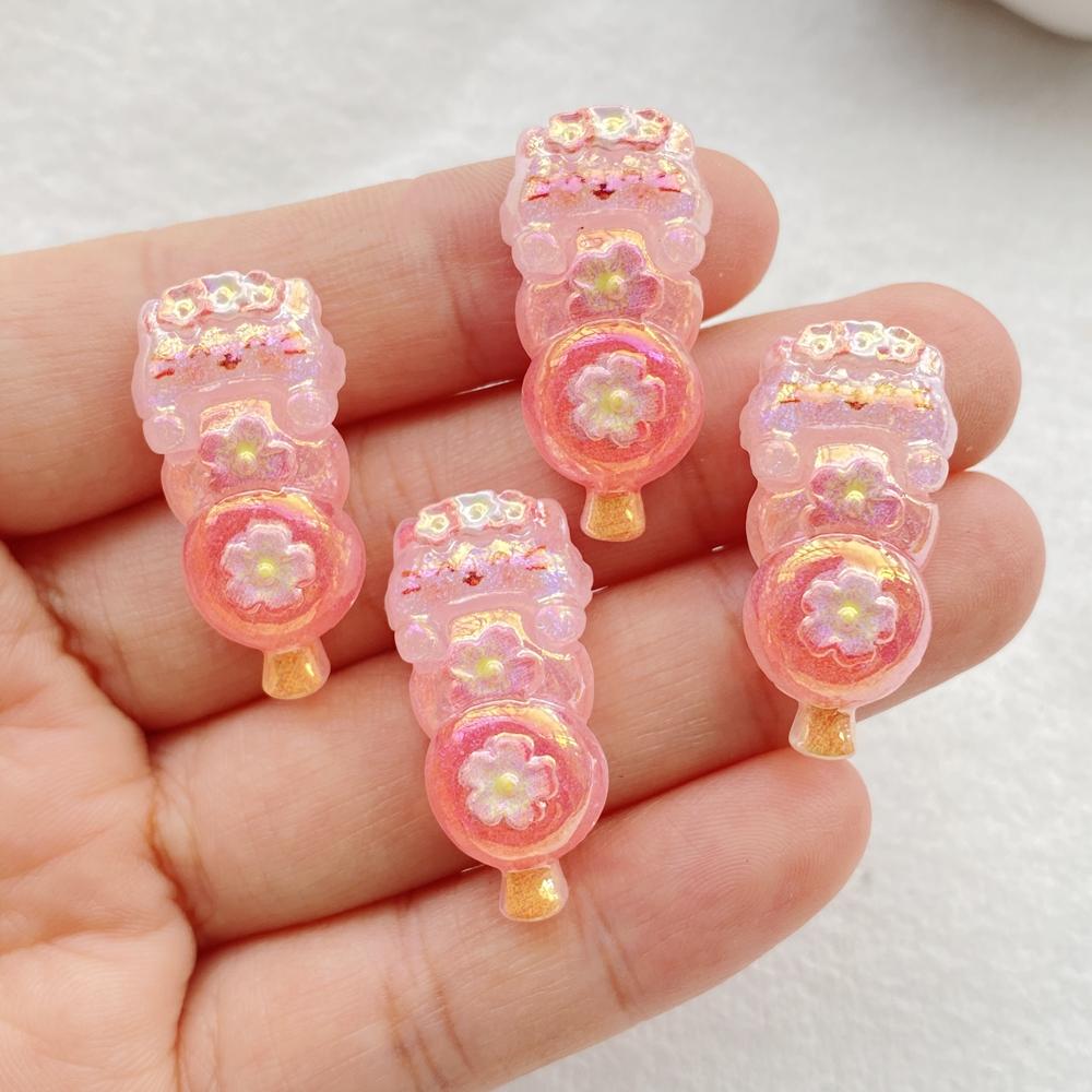 10Pcs Cute Cartoon Drink Drinks, Ice Cream, cats Flatback Resin Scrapbooking Crafts Fit Phone Case Decoration DIY Hair Bows