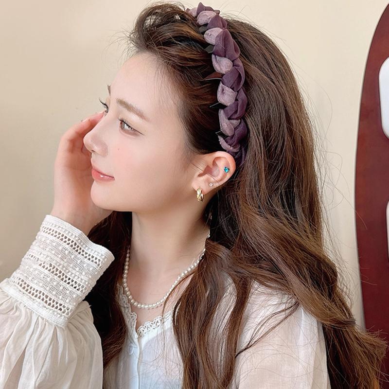 French Temperament Mesh Headband Korean Non-Slip Face Washing Headband Hairpin