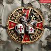 Metal Wall Art Templar Knight Decor Armored Knight Cross Design Metallic Finish