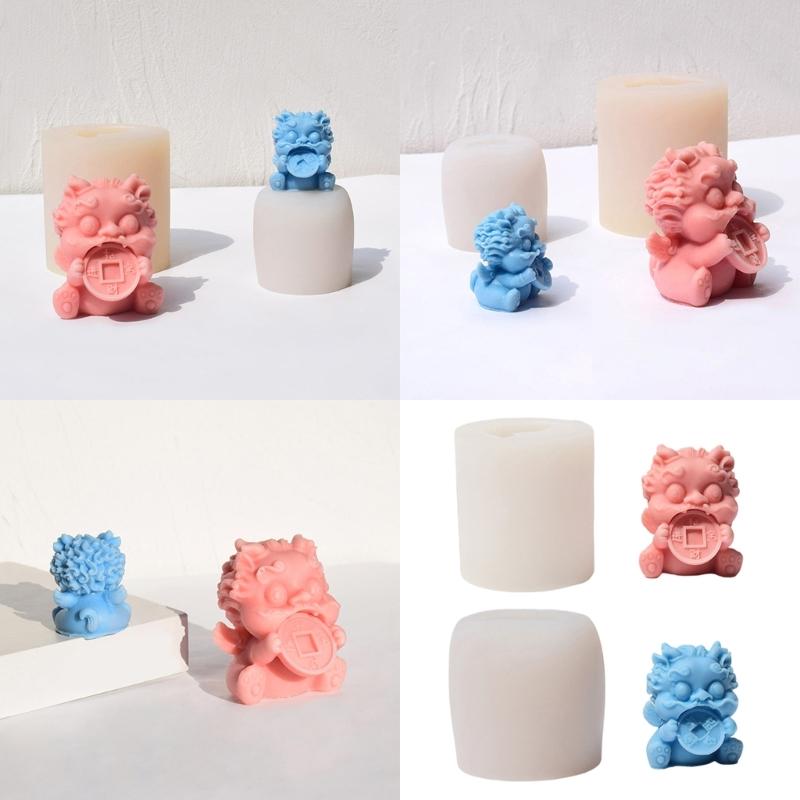 Lion Figurine Silicone Candle Molds for Epoxy Resin Handmade Candle Lion Shape Silicone Mold for Chocoalte Candy Baking