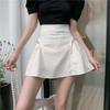 Black Short Skirt Asymmetric Rhinestone Embellished Summer High Waist Slimming Puff A-Line Midi Skirt