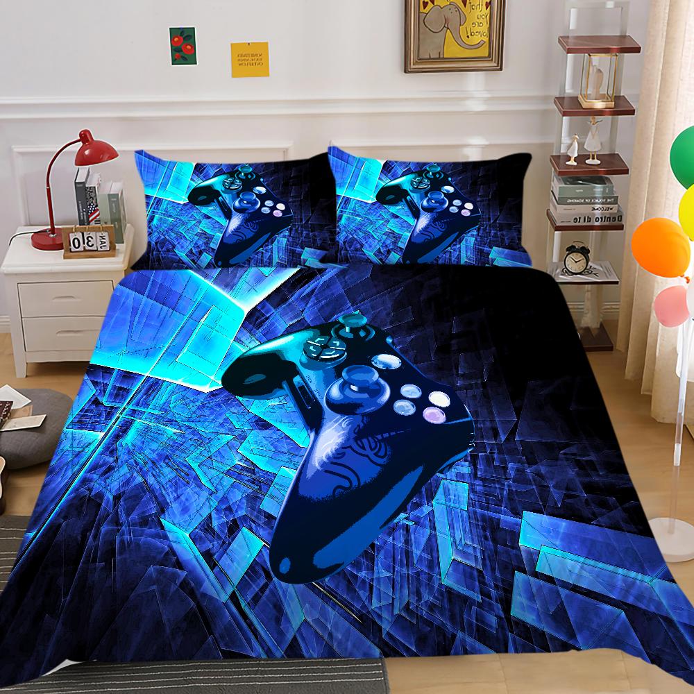 Povlečení s 3D přehrávačem Sada přehozů se vzorem herního automatu v plné velikosti je vhodná pro domácí dekoraci chlapeckého a pánského pokoje pro milovníky her