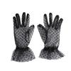 2pcs Sexy Black Polka Dot Short Lace Breathable Cycling Sun Protection Gloves Female Wedding Bride Wedding Thin Gloves