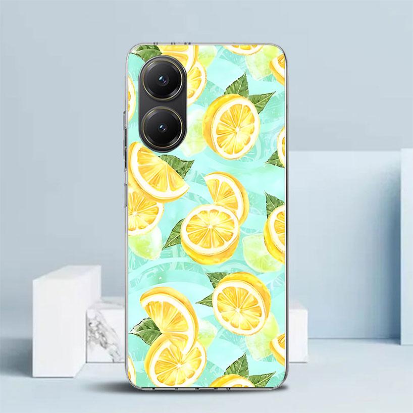 Summer Fruits Lemon Soft Cover for Xiaomi Poco F7 Ultra X7 X6 X5 Pro M7 Phone Case Redmi 15 15C 13 13C 12 12C 10 10C Print Shell