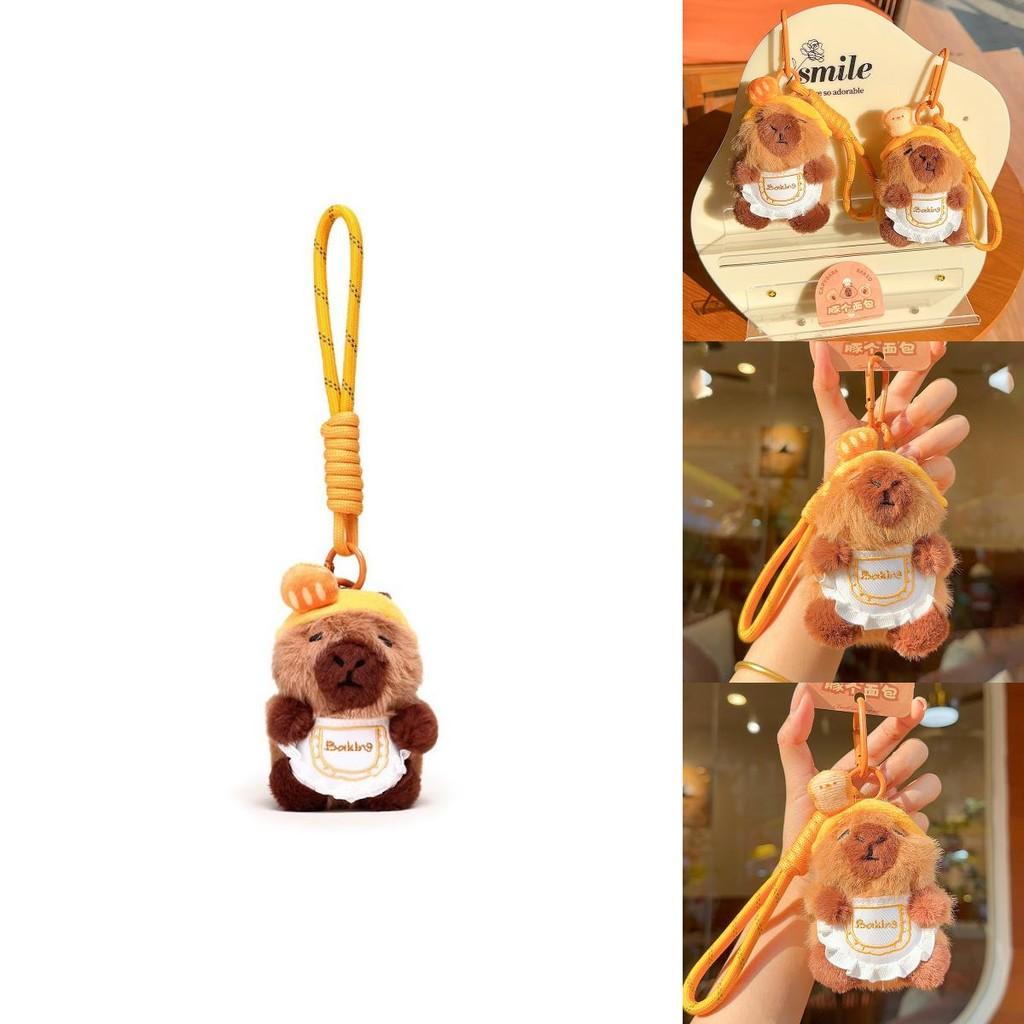Toast Bread Hairband Capybara Plush Keychain For Kids And Fans