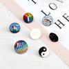 Runde Abzeichen Regenbogen YAS QUEEN Sternenaugen Emaille Pins Chinesischer Stil Tai Chi Brosche Tasche Revers Pin Modeschmuck Geschenk Männer Frauen