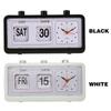 Retro Calendar Flip Clock Bedside Square Clock with 3 Press Button Household Household with 3 Press Button Clock