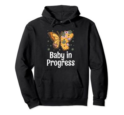 Baby In Progress New Mom Pregnancy Announcement Mom To Be Hoodie