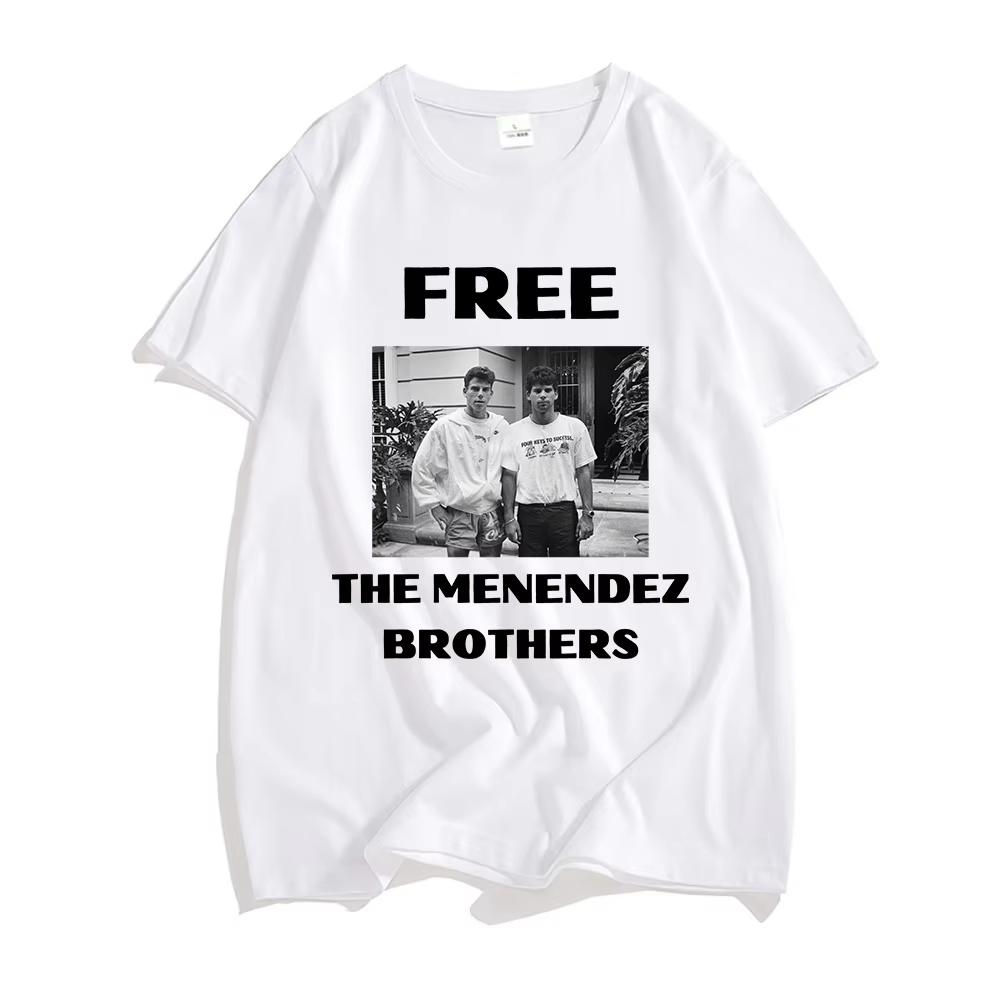 

Movie Free The Menendez Brothers T-shirt Graphic Tees Summer Round Neck Unisex Tshirts Camisas Short Sleeve Fashion Tee-shirt S разноцветный