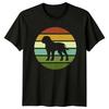 Retro Sunset Dog Silhouette TShirt Bulldog Owner Pet Lover Birthday Gift