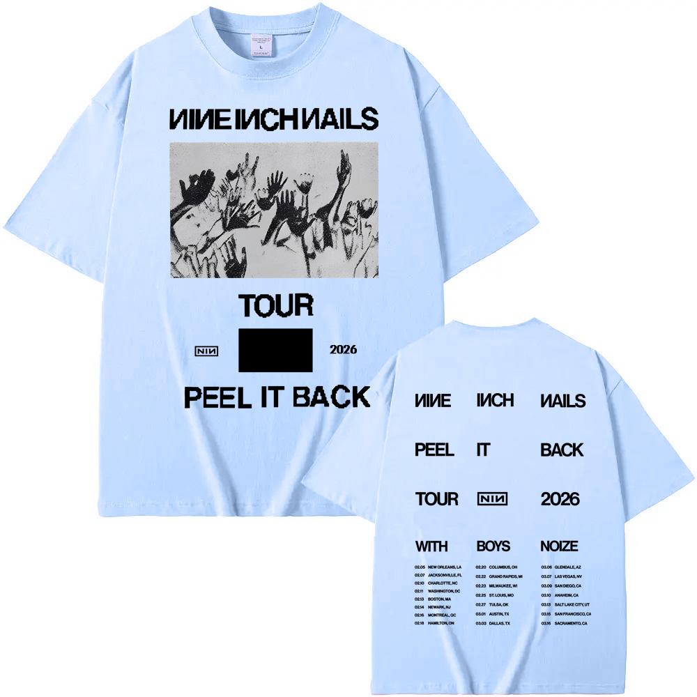 INVERTED CROWD TEE Nine Inch Nails Sommer BAND's Gleicher Stil T-Shirt Hip Hop Hohe Qualität 100% Baumwolle Rundhals Tops