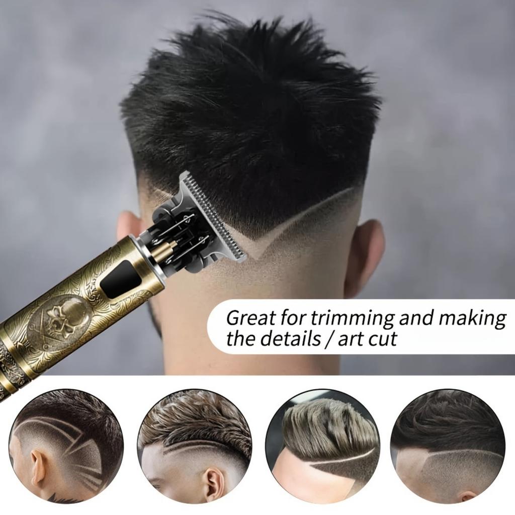 Professional Hair Clipper with LED Display, Electric Shaver, Beard Trimmer, USB-C Charging Cordless Long Hair Trimmer with Comb/beard Trimmer Kit