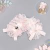Elegant Ribbon Hair Clip Headpiece With Lace Ruffle Trim Design For Women And Girl Anime Event Gathering Hair Ornament