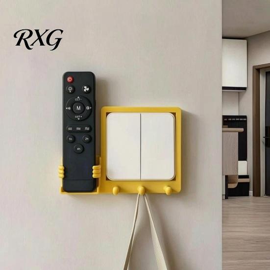 Elegant Wall Mounts Switch Decor Hook, Mounted Space Saving Design, Remote Control Decorative Entryway Hooks Storage Box, Key Holder for Living
