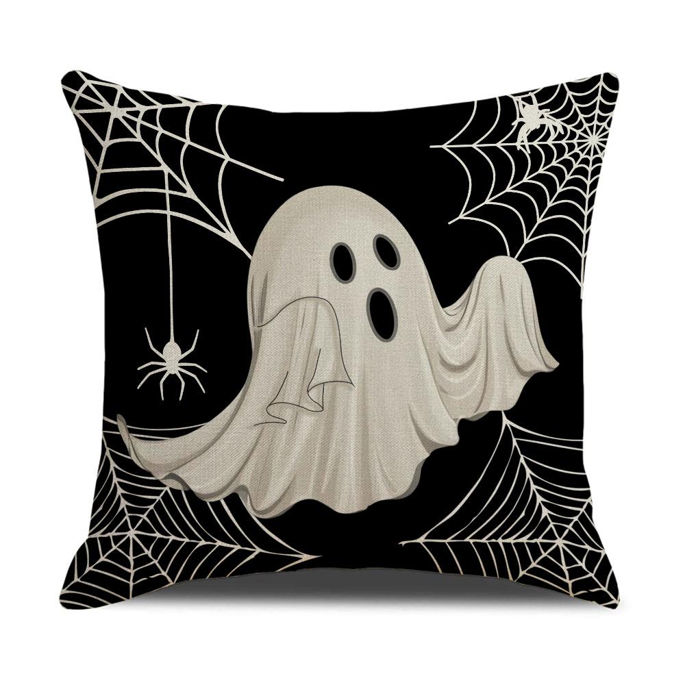 New Black Funny Ghost Horror Halloween Pillowcase Festive Party Cushion Sofa Pillow Combination