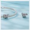 S925 Sterling Silver Coiled Snake Beads: Retro Dark Style DIY European & American Scattered Beads