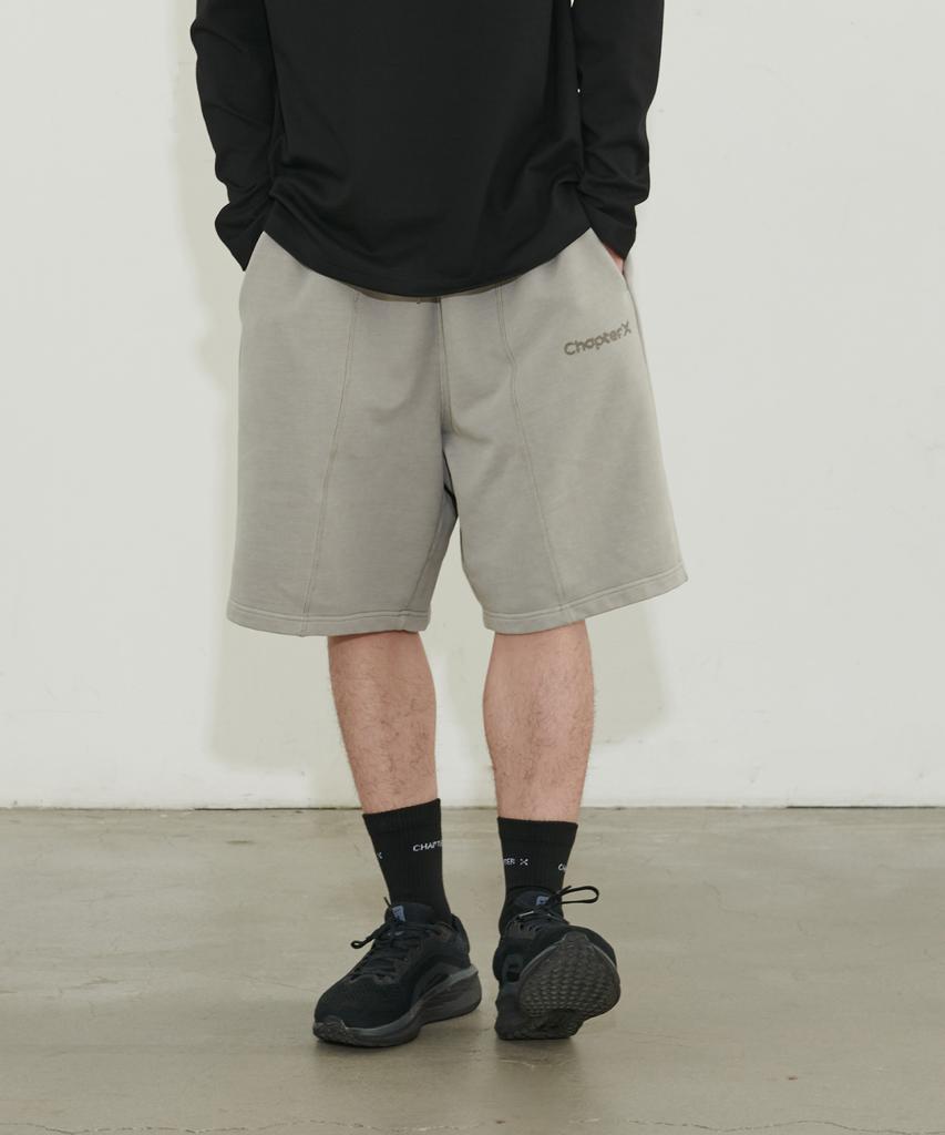 Chaebteoegseu Pigment Wide Bermuda Shorts (Grey)