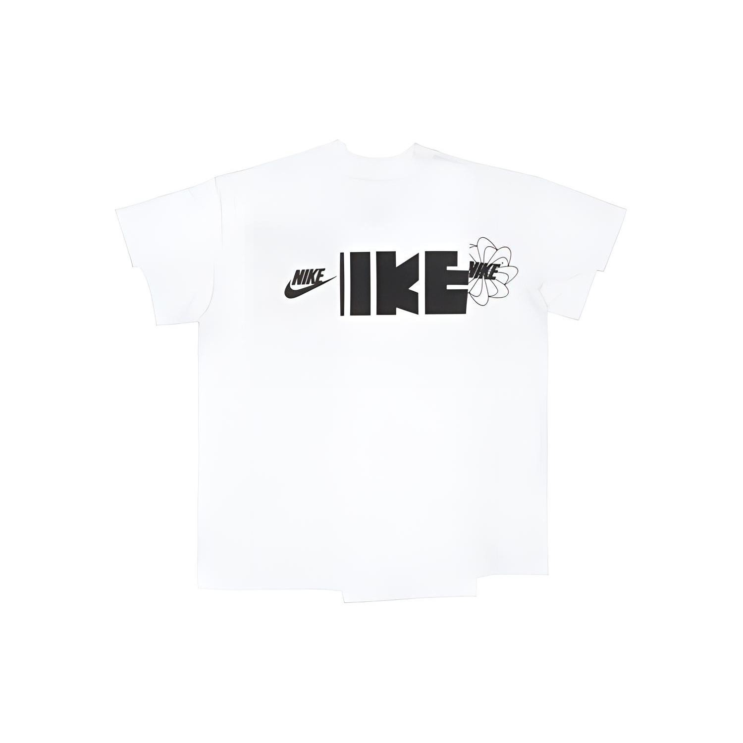 (WMNS) Nike x sacai Splicing Logo Short Sleeve T-Shirt  White  Women s CD6311-100 XXS