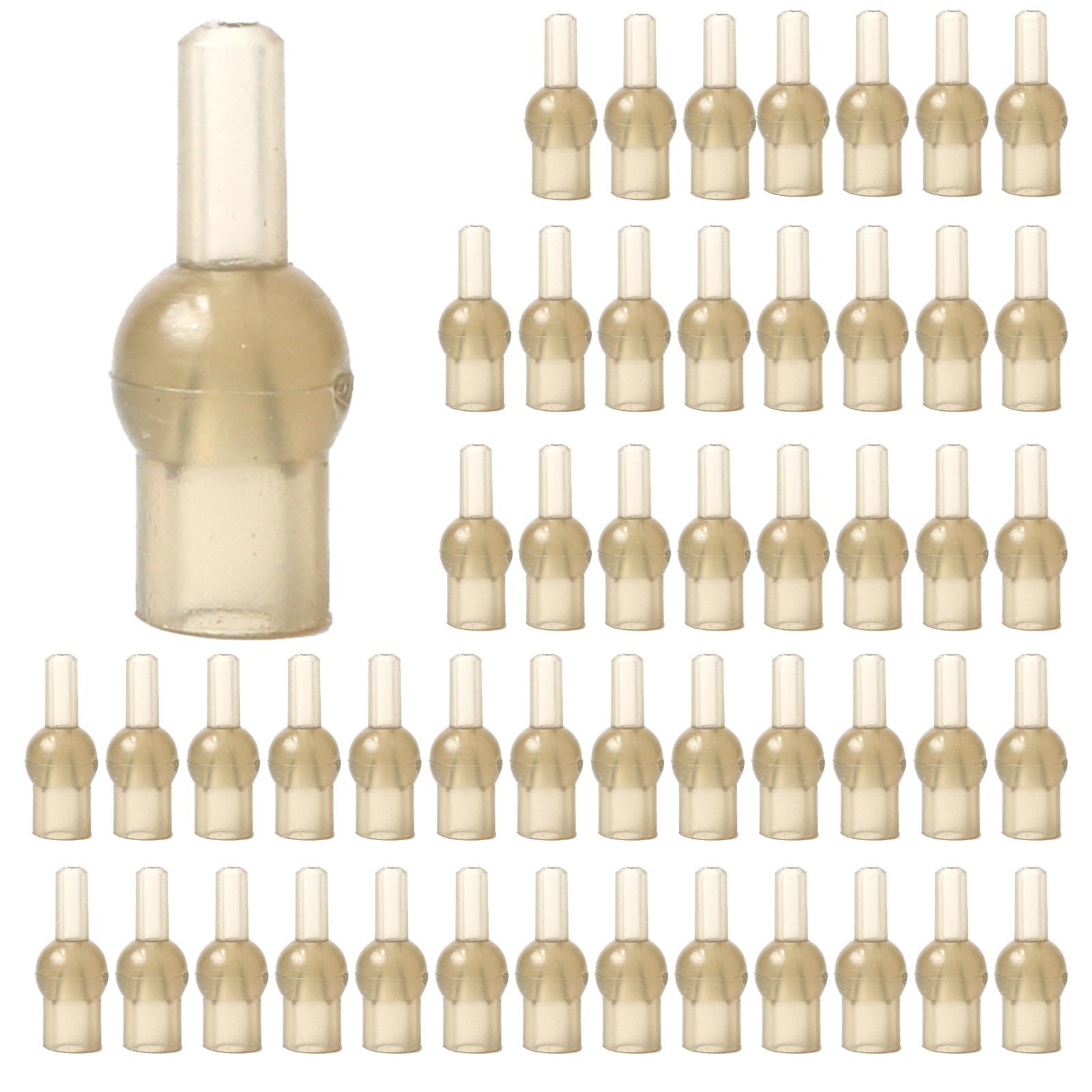 

50Pcs Soft Rubber Quick Change Bead Carp Fishing Micro Tulip Bead Protective Sleeve Anti Tangle Sleeve Rigs Easy to Use