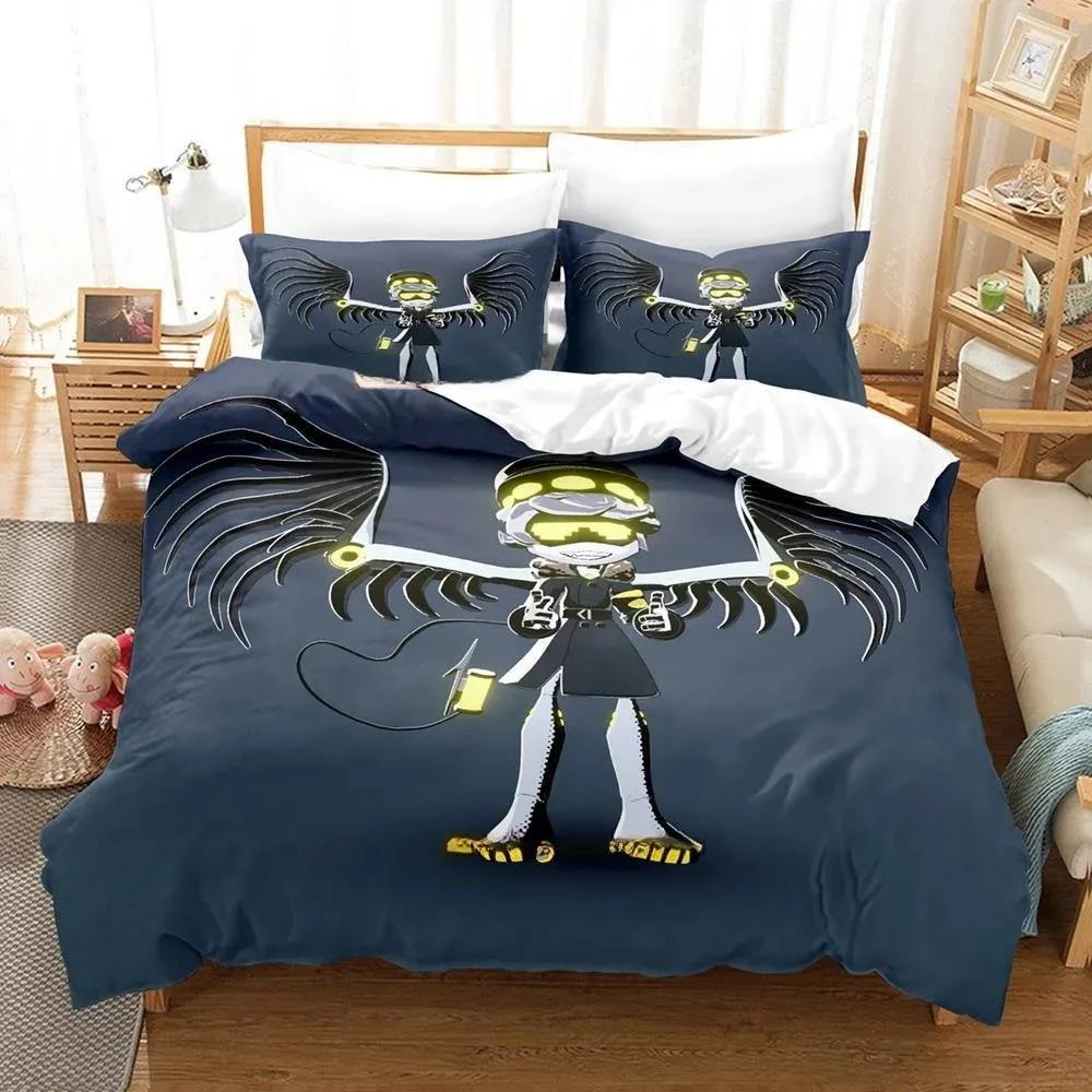Fashion 3D Printing  Anime Murder Drones Bedding Set Cartoon Three-piece Set Adult Kid Bedroom Duvet Cover Sets  Home Textiles