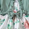 Flower Summer Baby Bodysuit Cotton False 2Piece Jumpsuit Dress Toddle Princess Dress  Birthday Gift