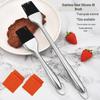 Heat-Resistant Stainless Steel Silicone Bristle Brush for Baking & Grilling