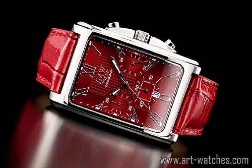 JMW TOKYO Square Red Square Limited Seiko Quartz Leather Genuine Simple Popular for Day Gift to 300 pieces Men's Watch, & Silver, Rectangular, Men's