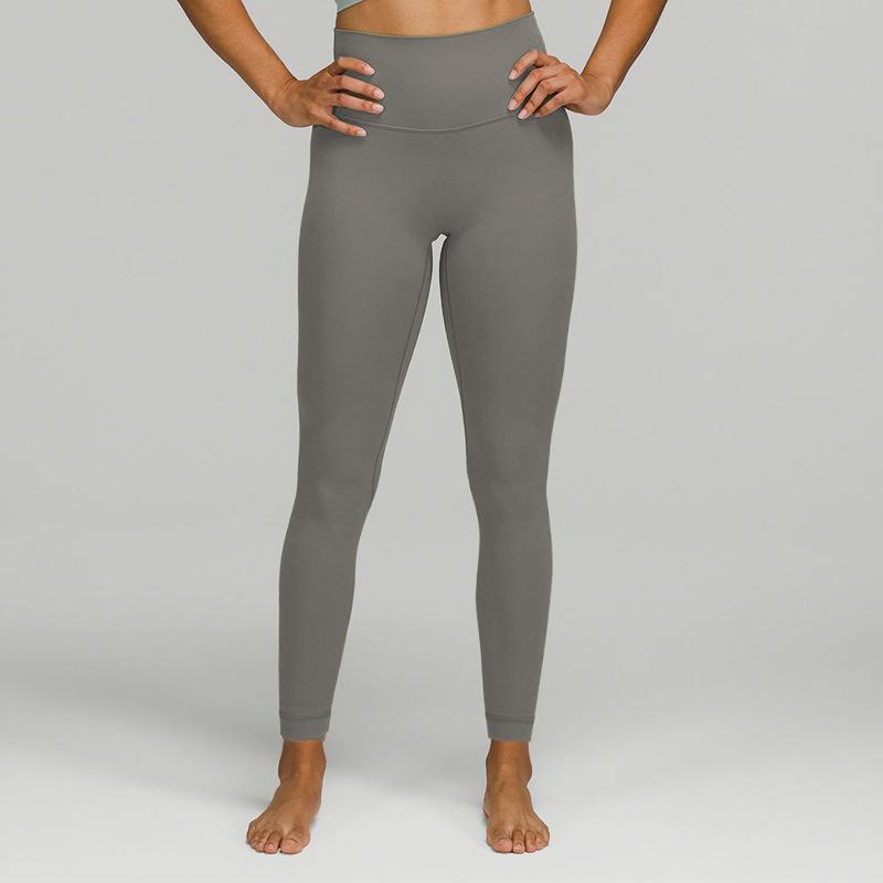 

Брюки для йоги Lulu Nude Sensation: Фитнес-леггинсы для женщин, утягивающие талию и приподнимающие бедра XL серый