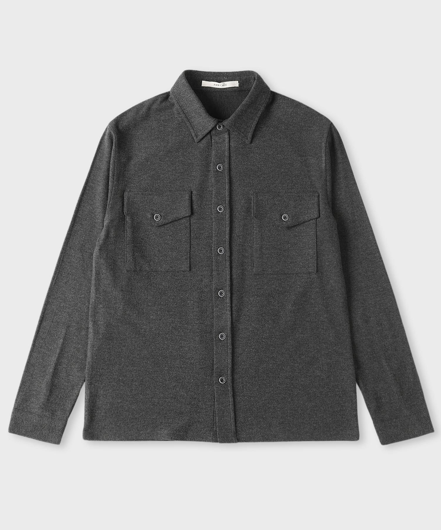 Panicalle Charcoal Classic Brushed Jersey Shirt Charcoal/S