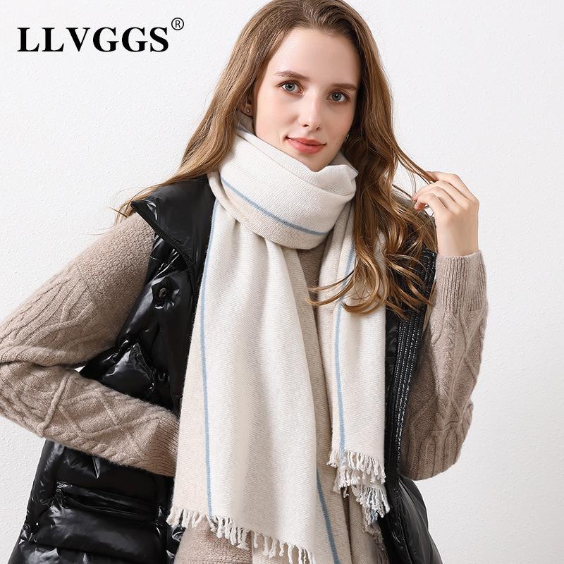 2025 new girls wool scarf student scarf fringed women's wool scarf scarf scarf shawl with fashion