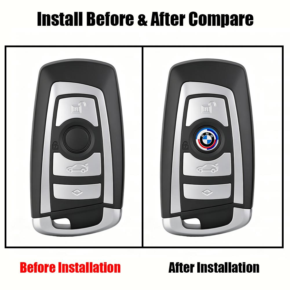 BBIL9 11/14MM 3D Badges Car Key Shell Stickers Remote Control Decal for BMW F32 E60 E46 E90 E91 E92 E93 E87 F01 F20 F30 G80 G06 G07 M5