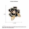 Broche Flor Camélia Esmalte Branco da Moda Para Mulheres Elegante Contas de Pérola de Imitação Borla Alfinetes de Lapela Insígnia de Planta Joias