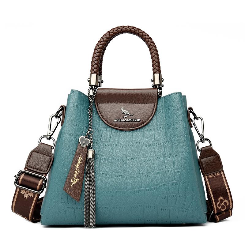 Luxusní ležérní taška móda krokodýl vzor PU kůže Dámské kabelky Značka Návrhář Velkokapacitní taška přes rameno